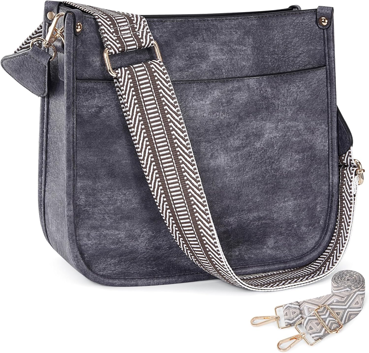 Trendy Vegan Leather Crossbody Bag for Women with Adjustable Straps