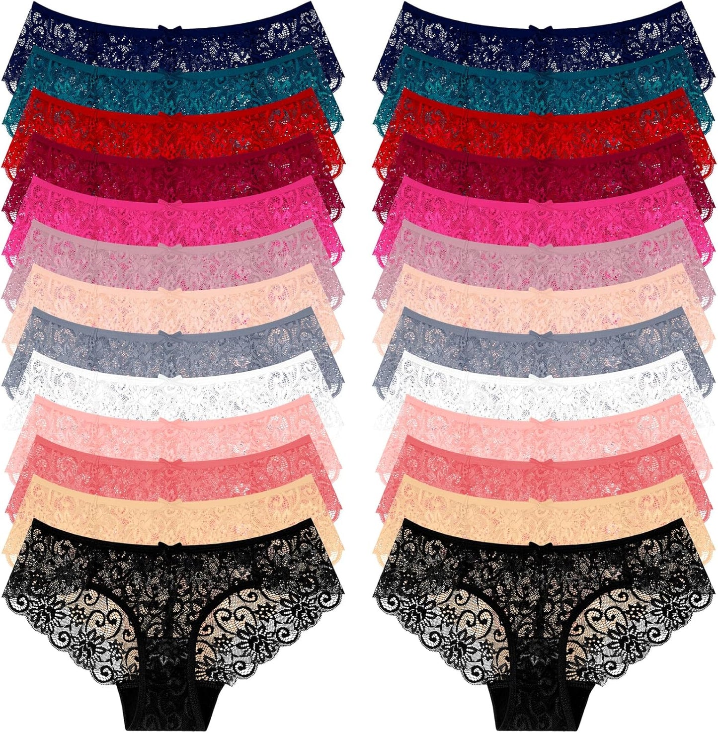 Cheeky Lace Panties for Women - 26-Pack of Sexy Underwear