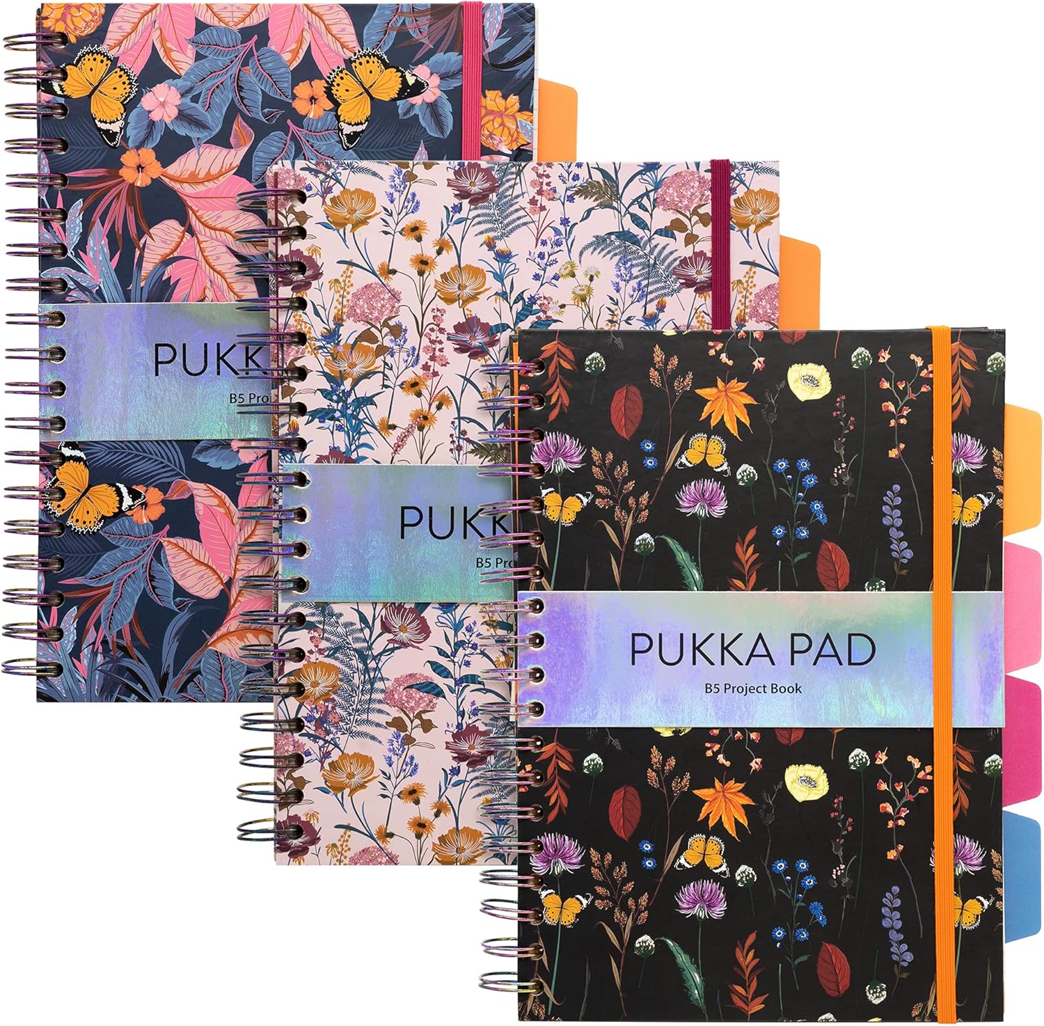 Pukka Pad 5 Subject Spiral Notebook 3-Pack for School & Office