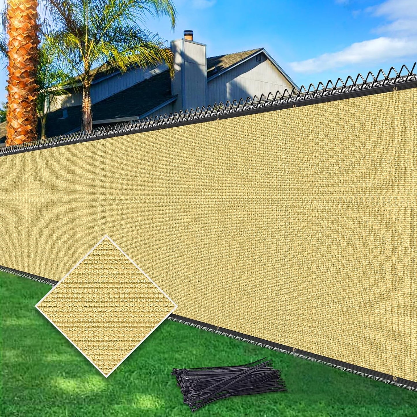 5ftx25ft Privacy Fence Screen for Outdoor Patio and Balcony