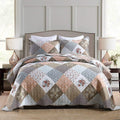HoneiLife Quilt Set Twin Size - Reversible Microfiber Quilt for All