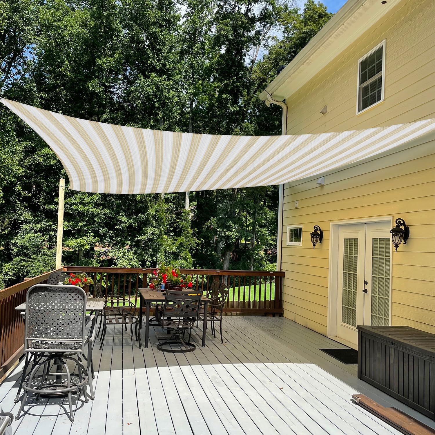 TANG 4ft x 4ft Sun Shade Sail Rectangle Canopy for Outdoor Use