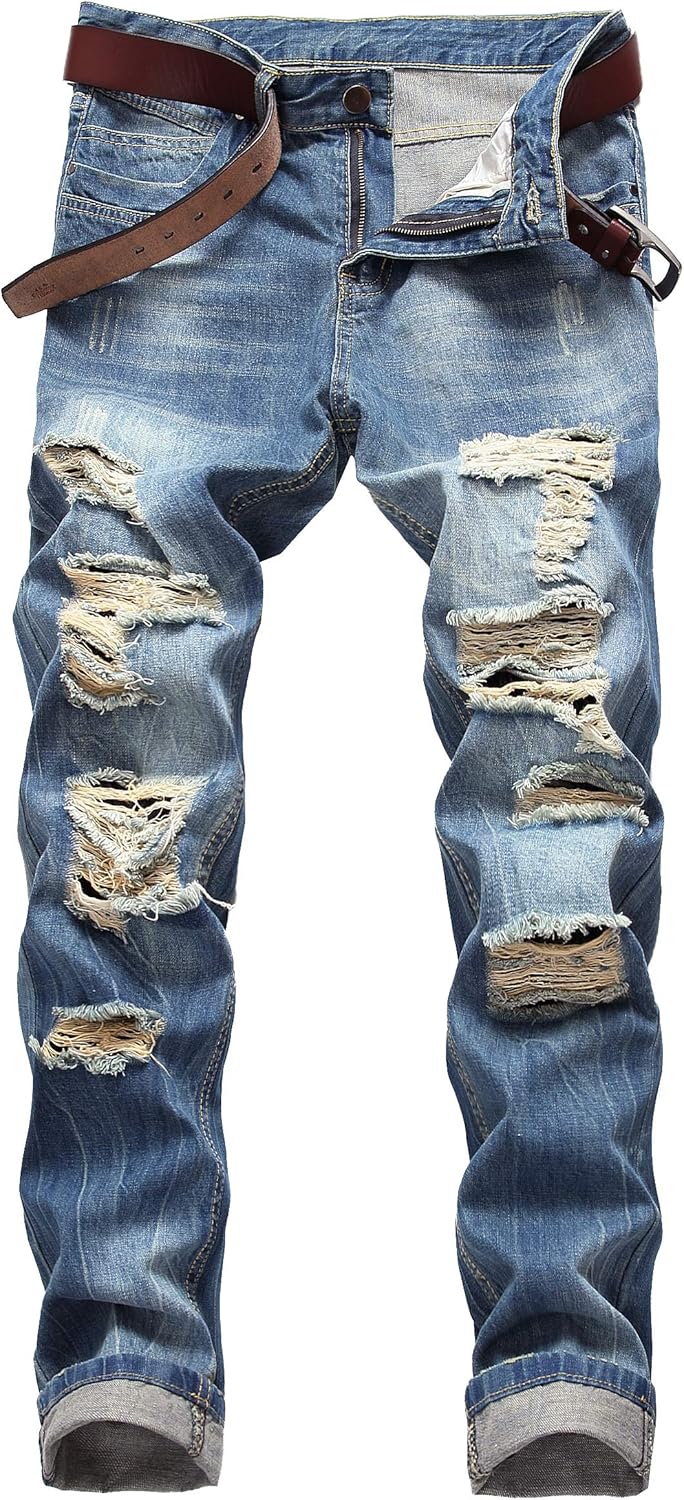 DANT BULUN Men's Ripped Distressed Slim Fit Denim Jeans Review