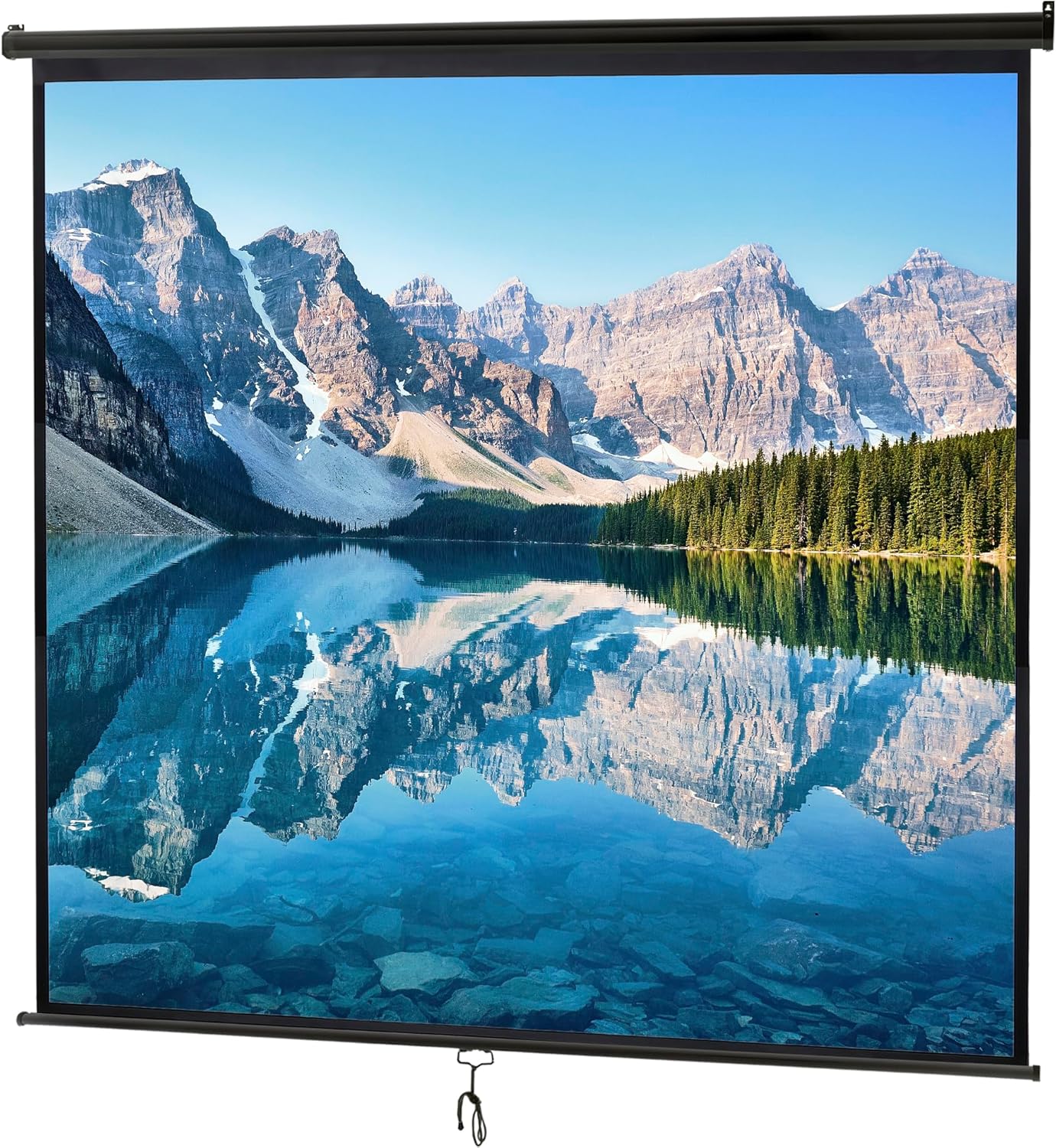 120 Inch Manual Pull Down Projector Screen for Home Theater