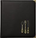 Faux Leather Recipe Book with Tabbed Dividers and Sheet Protectors