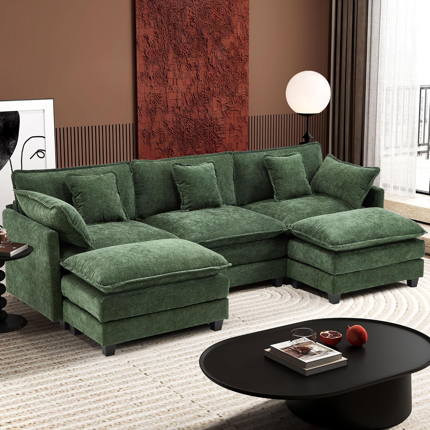 Ihanherry 111.4 U Shaped Modern Sofa Modular Sectional Couch