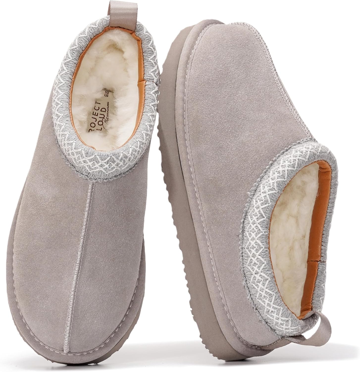 Genuine Leather Womens Slippers with Australian Shearling Fur