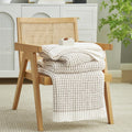 Amelie Home Waffle Chenille Throw Blanket 60x80 - Soft Reversible Knit