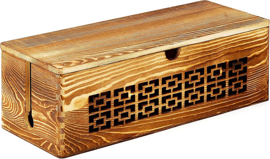 Wooden Cable Organizer Box - Declutter & Decorate