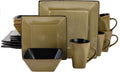 Gibson Elite Kiesling 16 Piece Dinnerware Set, Taupe - Reactive Glaze