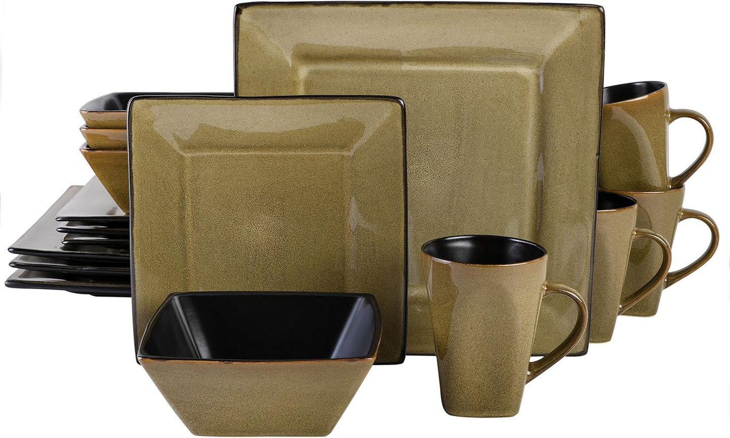 Gibson Elite Kiesling 16 Piece Dinnerware Set for Stylish Dining