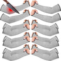 Cut Resistant Arm Sleeves 6 Pairs 18in with Thumb Hole - Durable