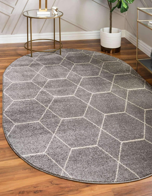 Unique Loom Trellis Frieze Collection Area Rug - Geometric Design