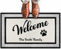 Personalized Doormat Custom Welcome Home Dog Paw Mat - Durable 18x30
