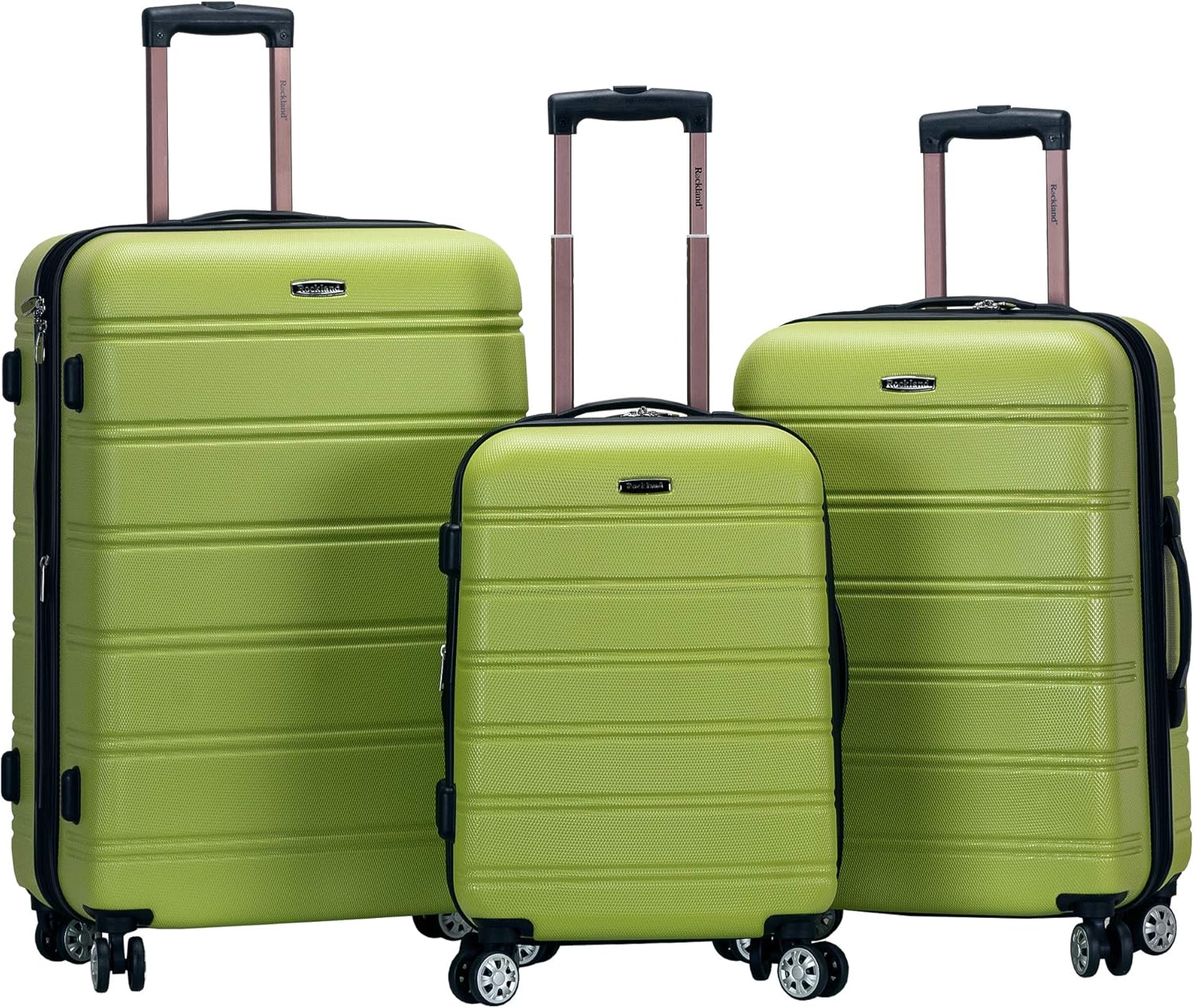 Rockland Melbourne Hardside Expandable Luggage Set with Wheels