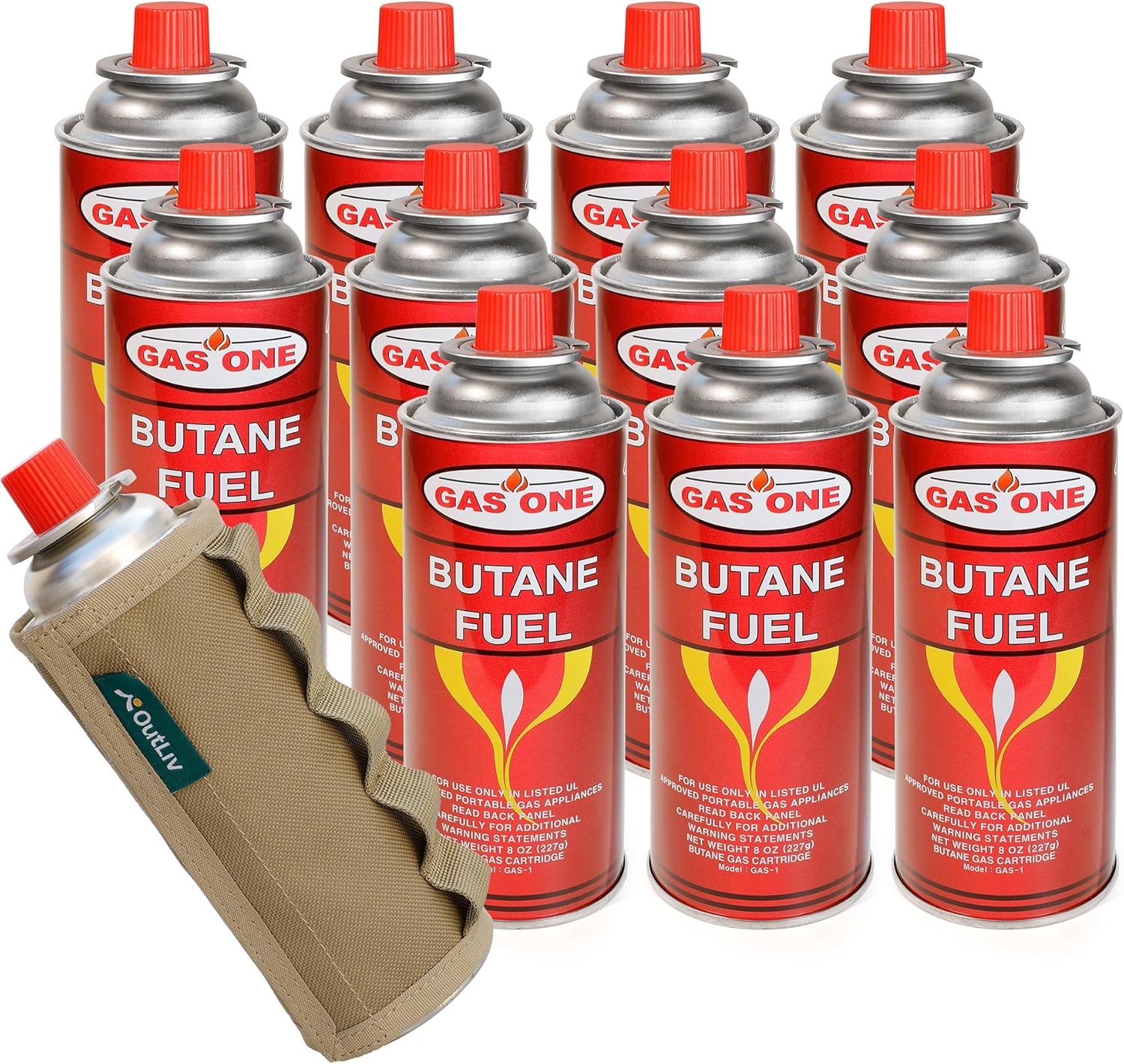 OutLiv Tactical Canister Sleeve - 8oz Butane Refills
