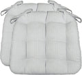 Dining Chair Cushions 16.5 x 18 Pack of 2 - Madrid Grey Gingham