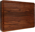 Walnut Wood Cutting Board 17x11in with Juice Groove - Gift Ready