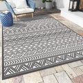 Outdoor Rug Carpet 6x9 ft Flatweave Patio Rug - Non Slip Rubber