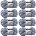 Chunky Chenille Yarn for Hand Knitting 8 Jumbo Pack - Soft Thick