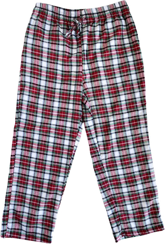 Men Women Unisex Plaid Flannel Pajama Pants for Comfort