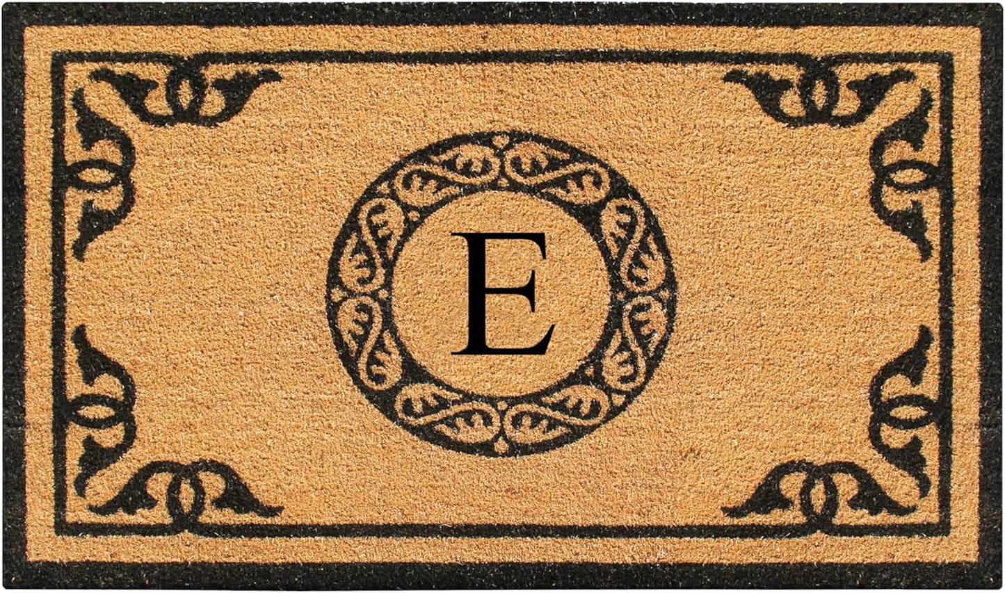 Natural Coir Monogrammed Doormat for Outdoor Entrance Use