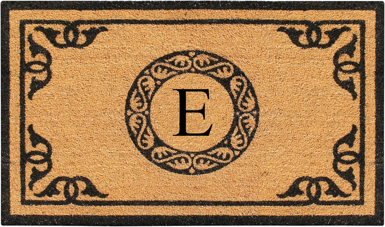 Natural Coir Monogrammed Doormat for Outdoor Entrance Use