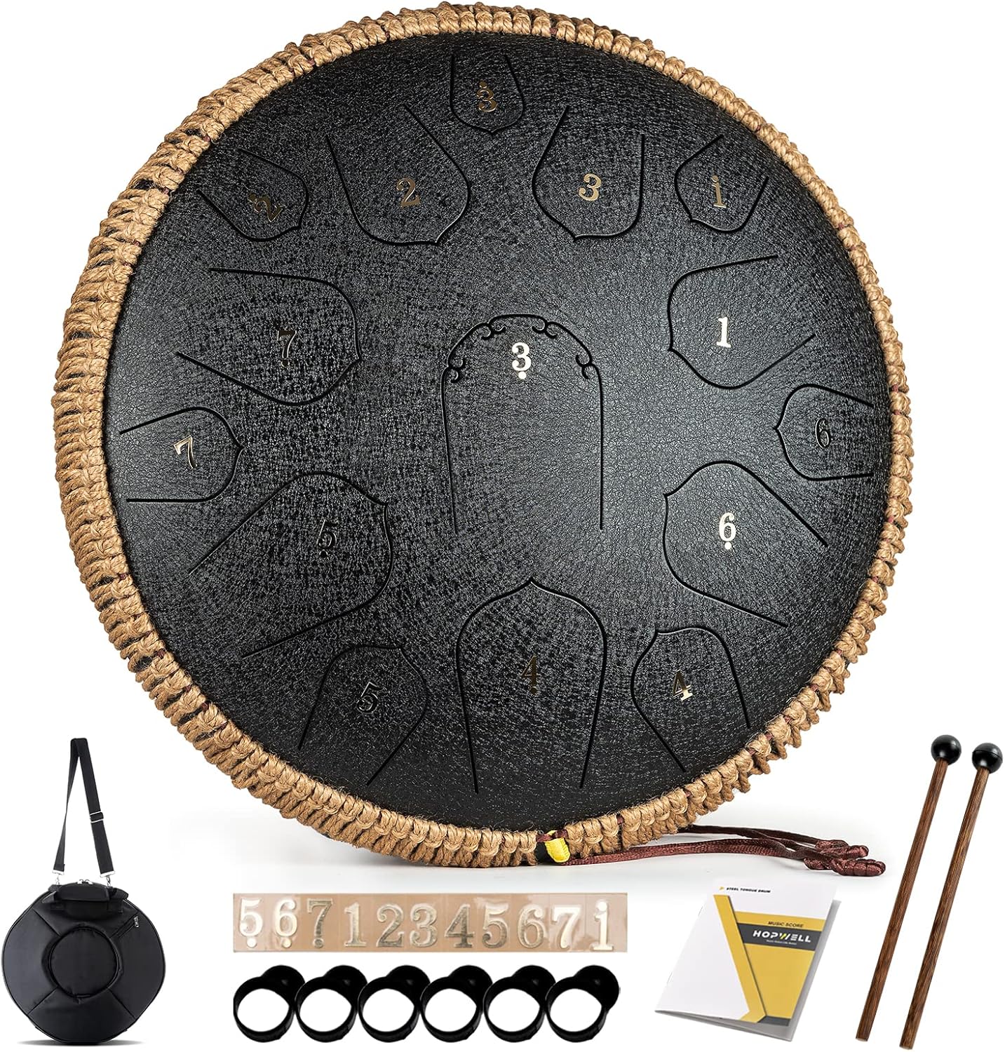 Steel Tongue Drum with 15 Notes for Beginners and Pros