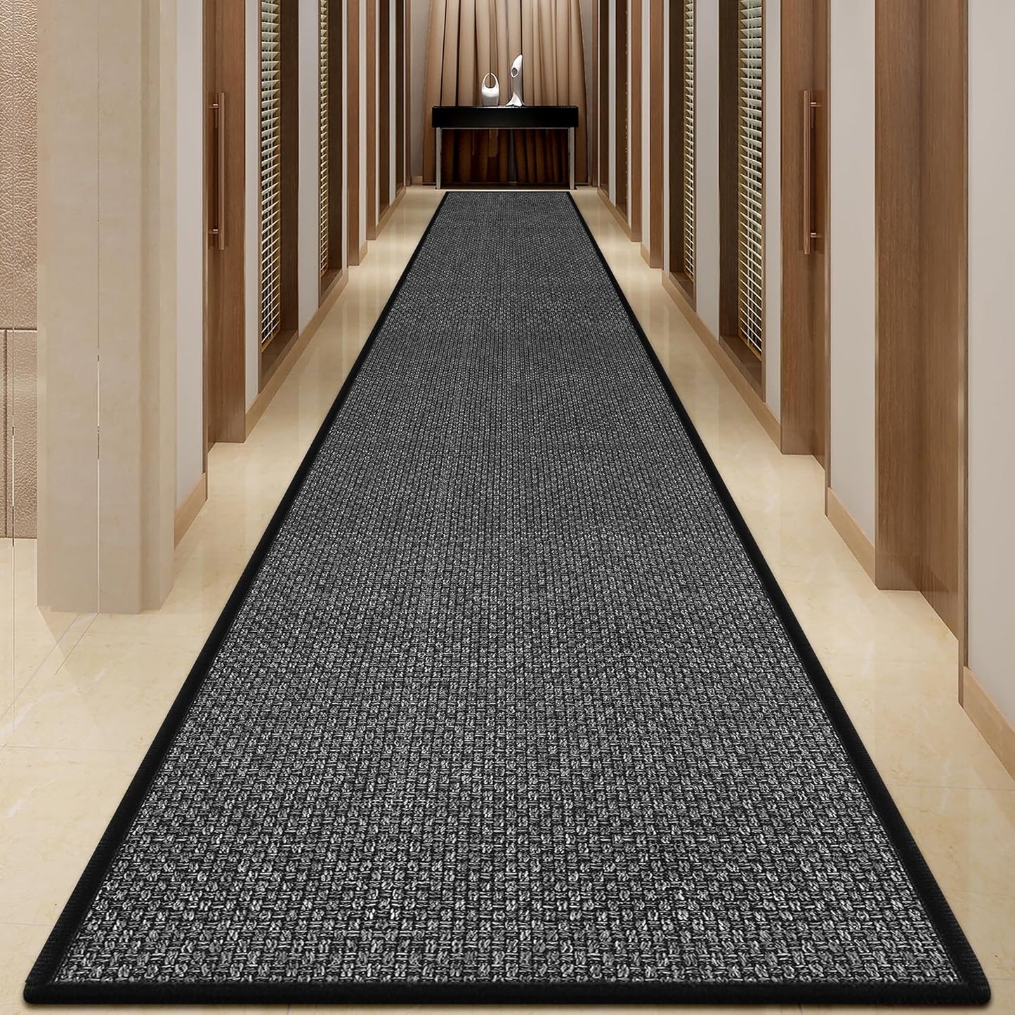 GOYLSER 20 ft Jute Bathroom Rug Runner for Hallway Use