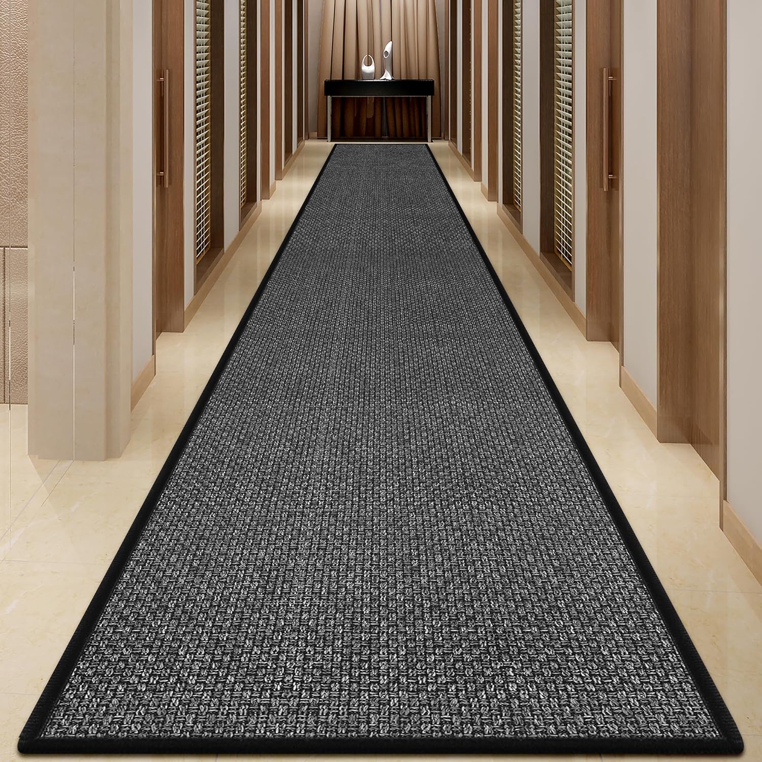 GOYLSER 20 ft Jute Bathroom Rug Runner for Hallway Use