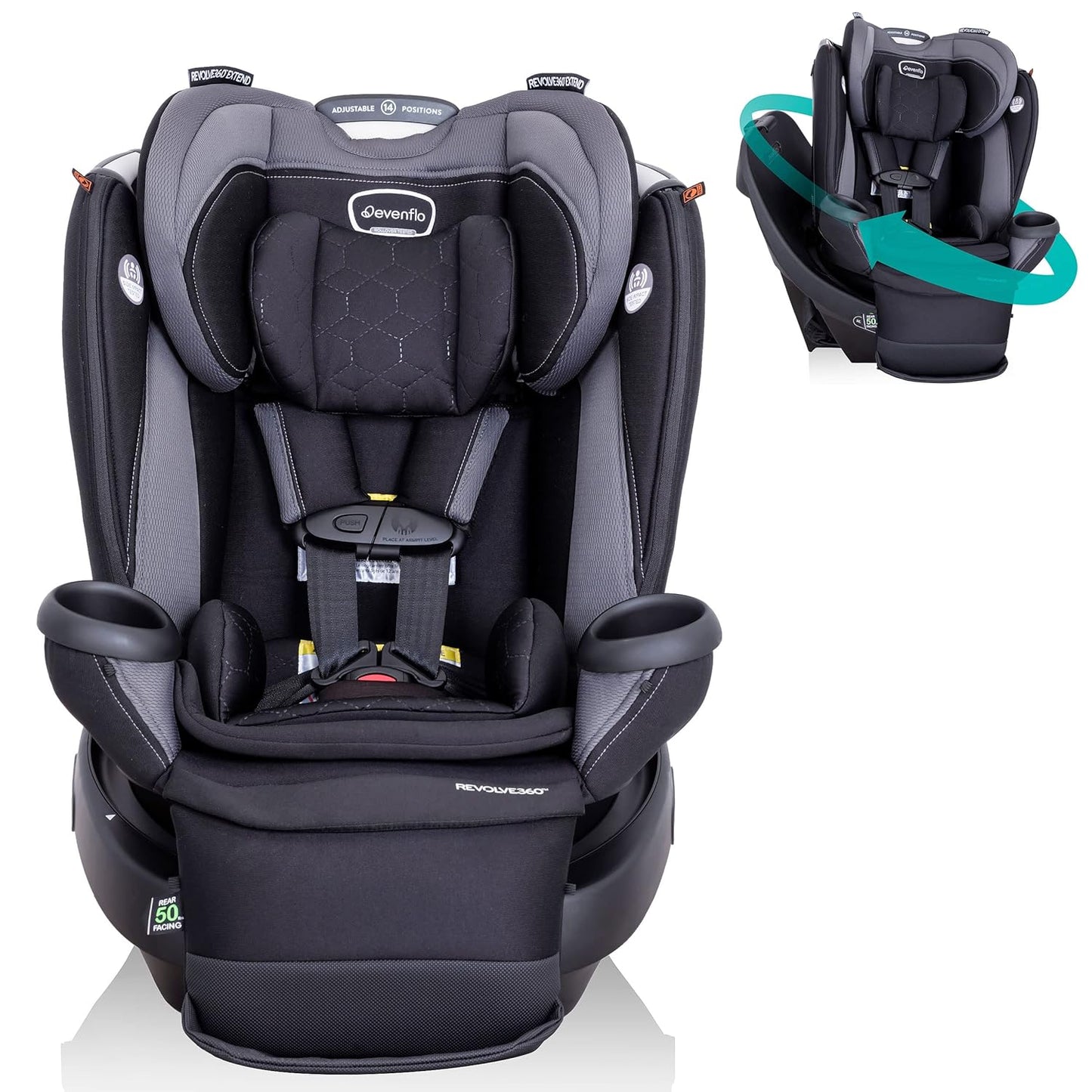 Evenflo Revolve360 Extend Convertible Car Seat with 360 Rotation
