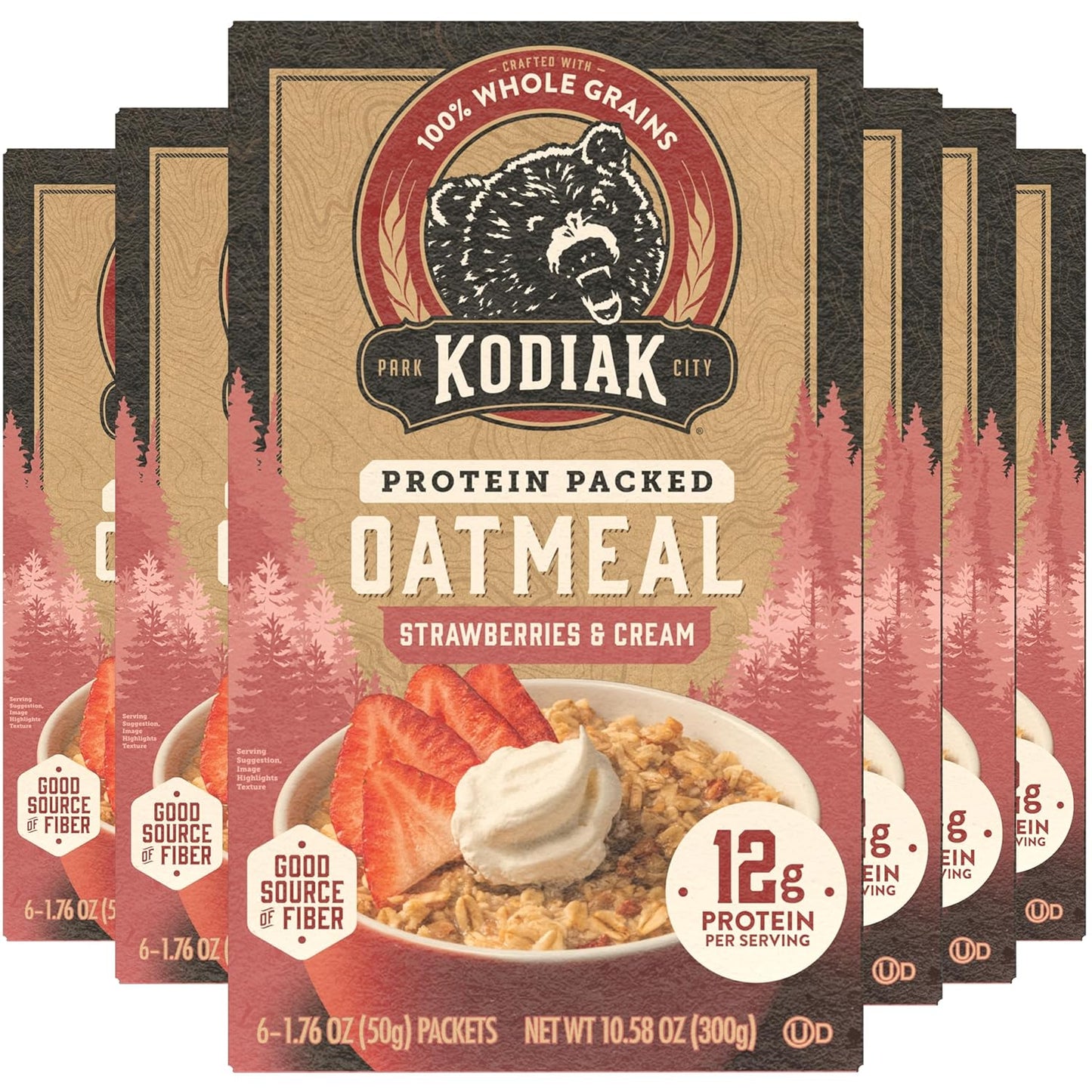 Kodiak Cakes Strawberries & Cream Oatmeal Packets for Breakfast