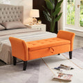 51 in Storage Bench Ottoman for Living Room - Velvet Tufted Seat