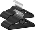 Black Velvet Hangers 50 Pack - Non Slip Slim Clothes Hanger
