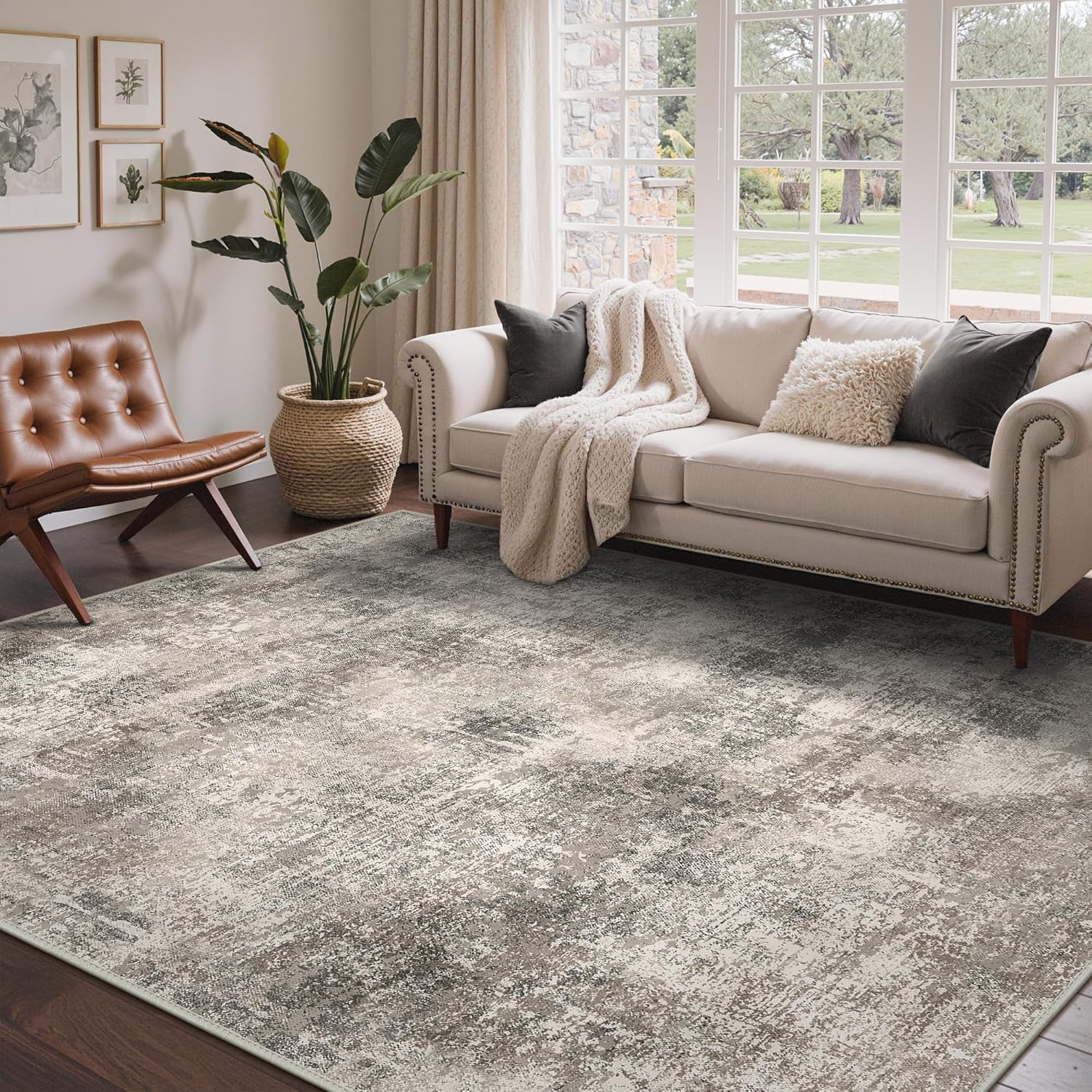 Modern Abstract 10x14 Area Rugs for Living Room and Bedroom