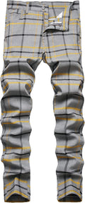 NOVOCCT Plaid Pants for Men - Slim Stretch Dress Chinos Shoes