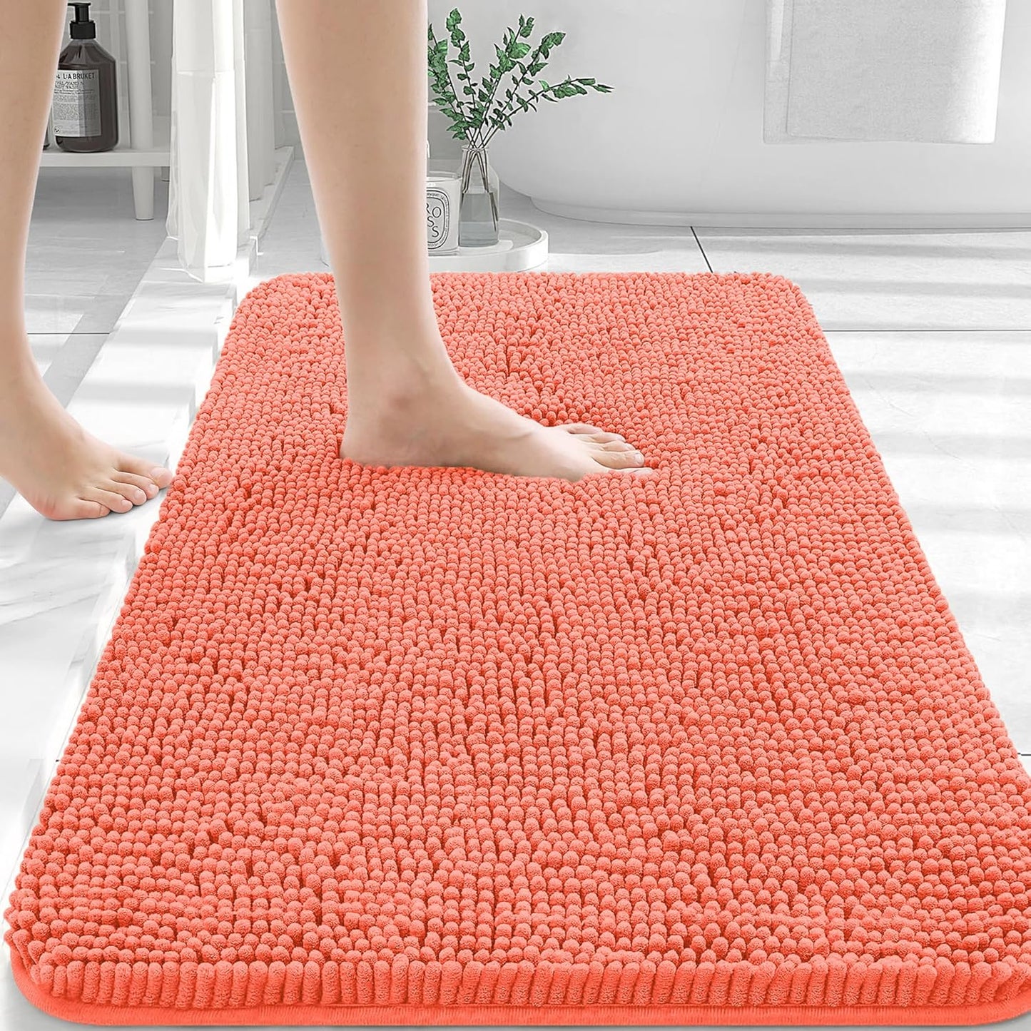 OLANLY Extra Soft Chenille Bath Rugs for Ultimate Comfort