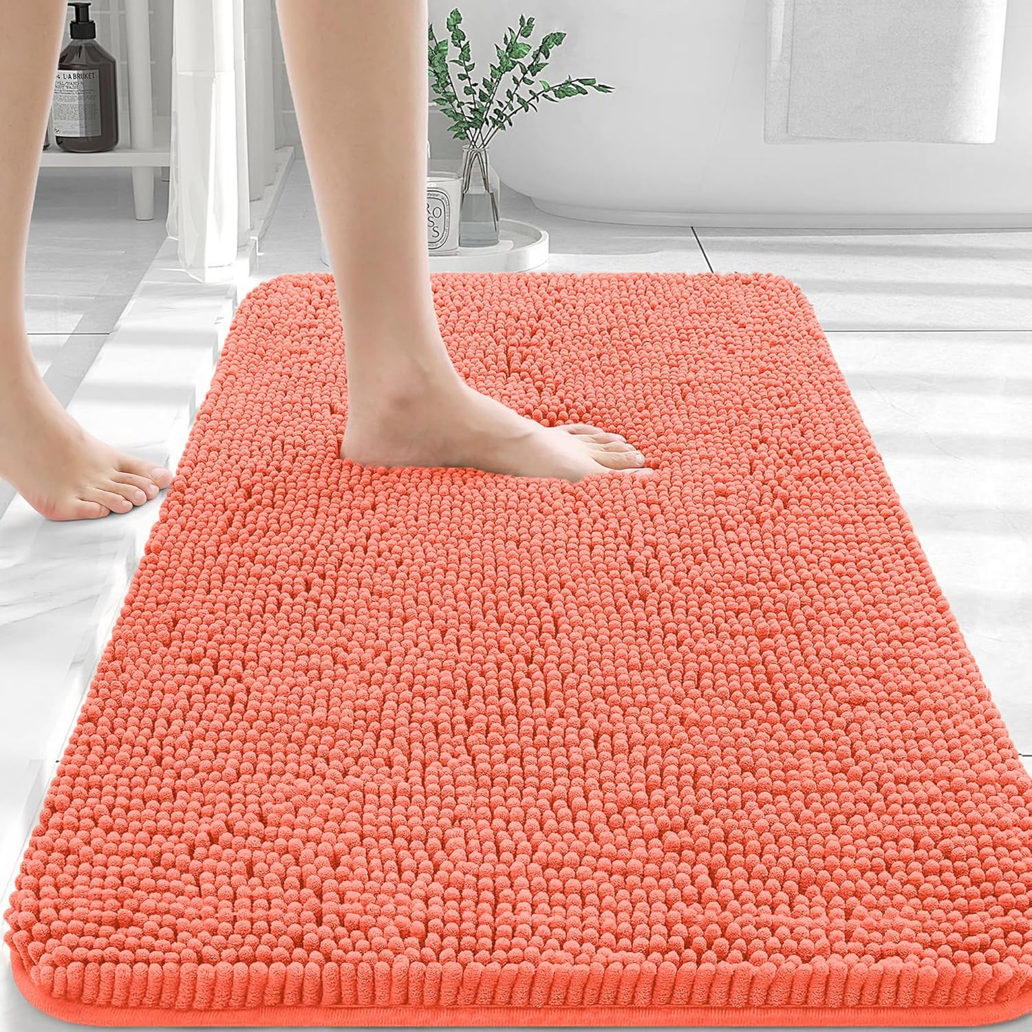 OLANLY Extra Soft Chenille Bath Rugs for Ultimate Comfort