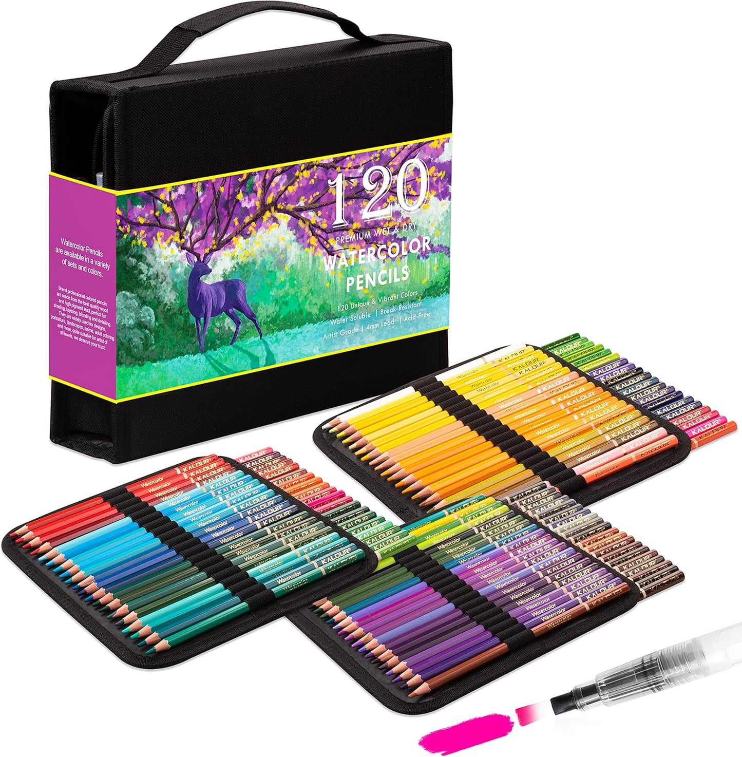 KALOUR Premium Watercolor Pencils Set for Vibrant Art Creations