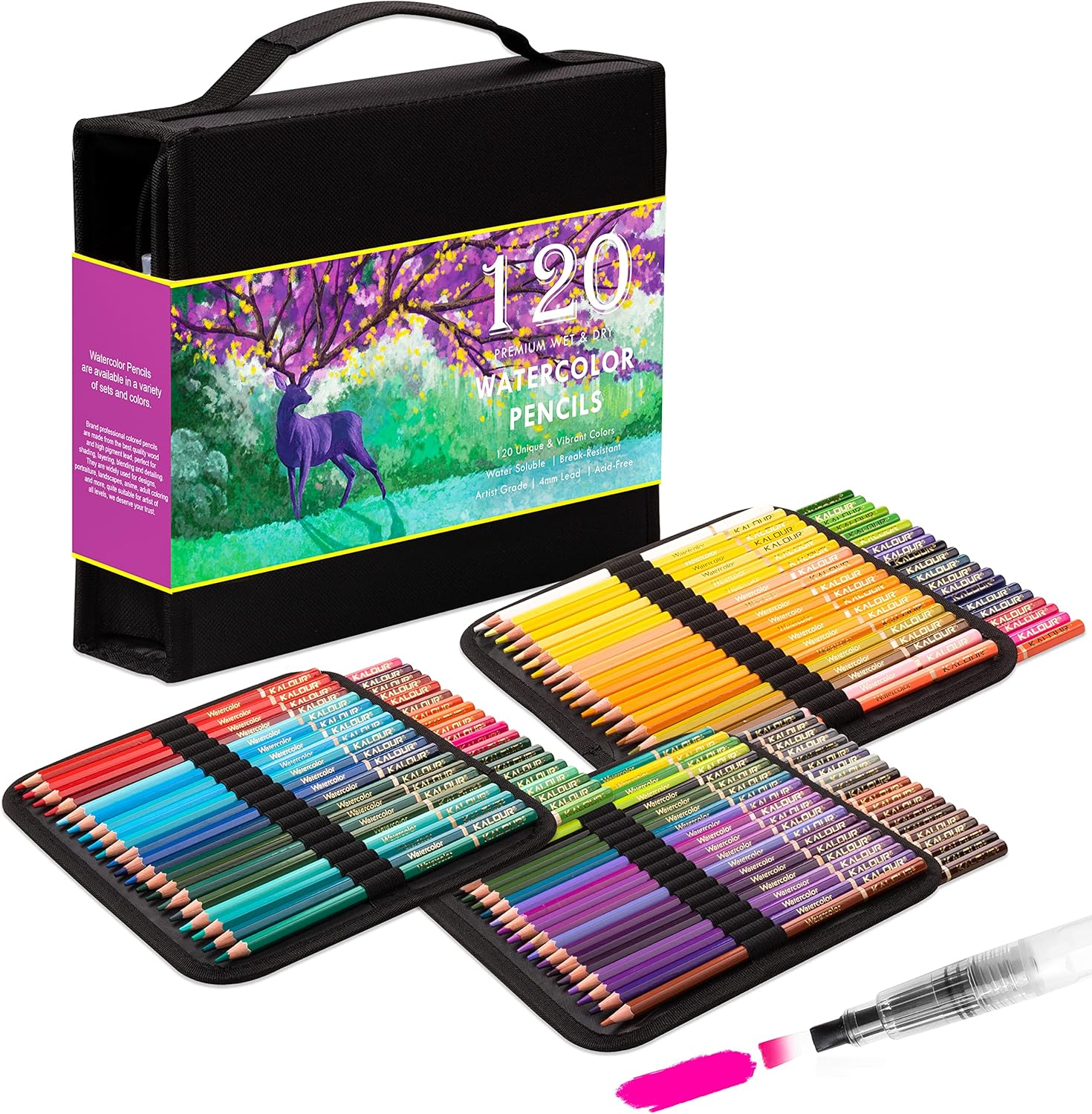 KALOUR Premium Watercolor Pencils Set for Vibrant Art Creations