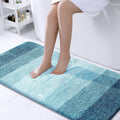 Bathroom Runner Rug 44x24 in Peacock Blue - Plush Microfiber Comfort