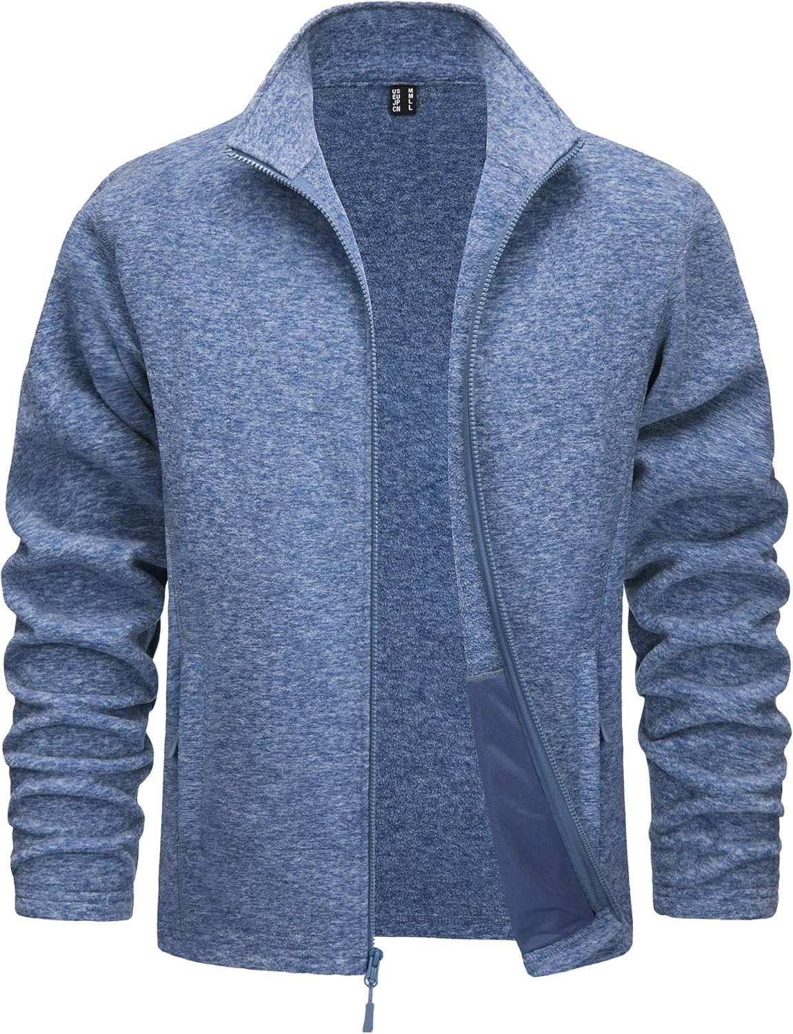 TACVASEN Men's Fleece Jackets Full Zip Lightweight Warm Coats