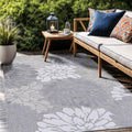 Floral Indoor Outdoor Rug 9x12 Large Area Rug - Washable, Stain
