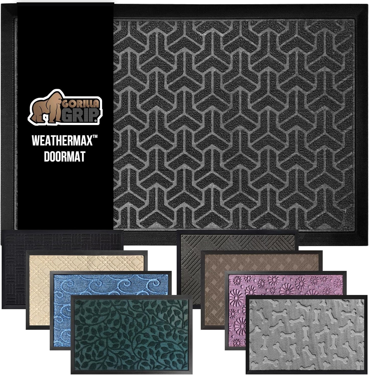 GORILLA GRIP Waterproof All-Season WeatherMax Doormat 72x24