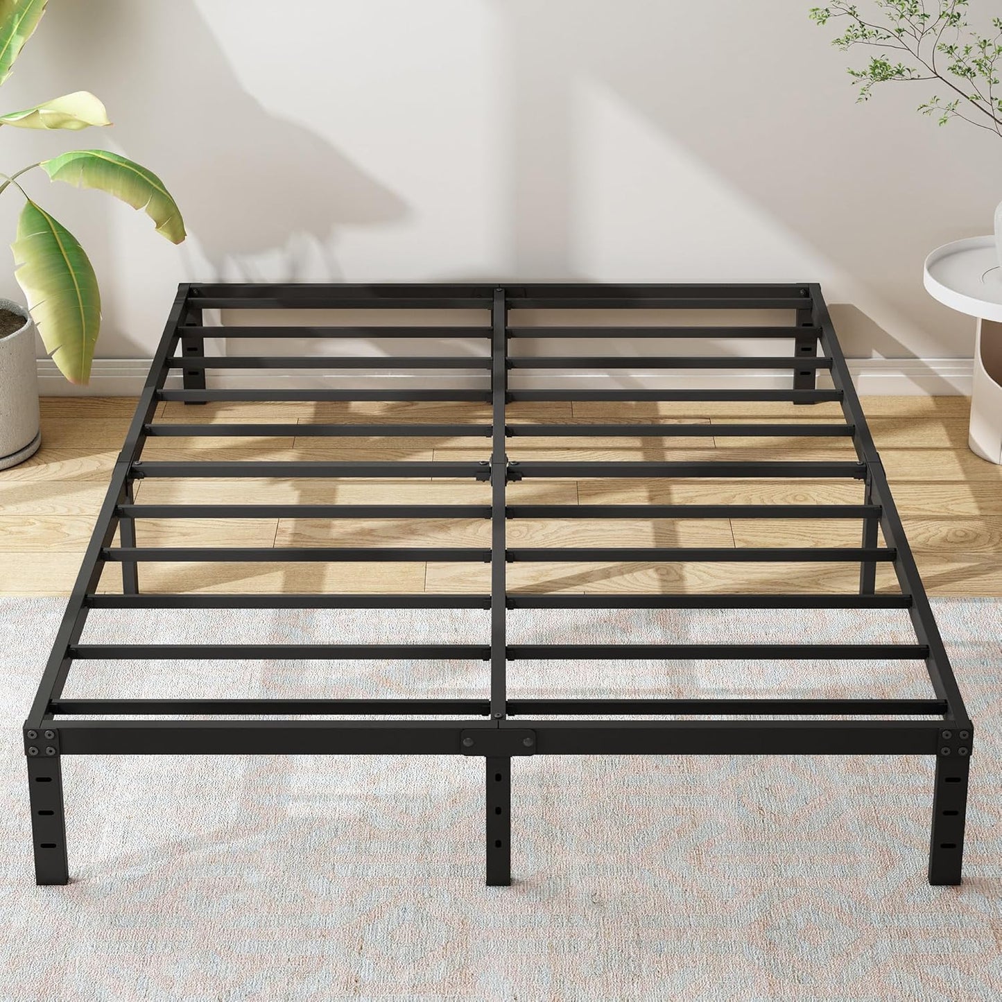 12 Inch Full Size Metal Bed Frame with Heavy Duty Steel Slats