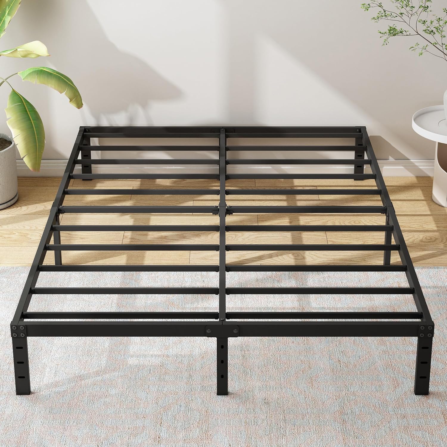 12 Inch Full Size Metal Bed Frame with Heavy Duty Steel Slats