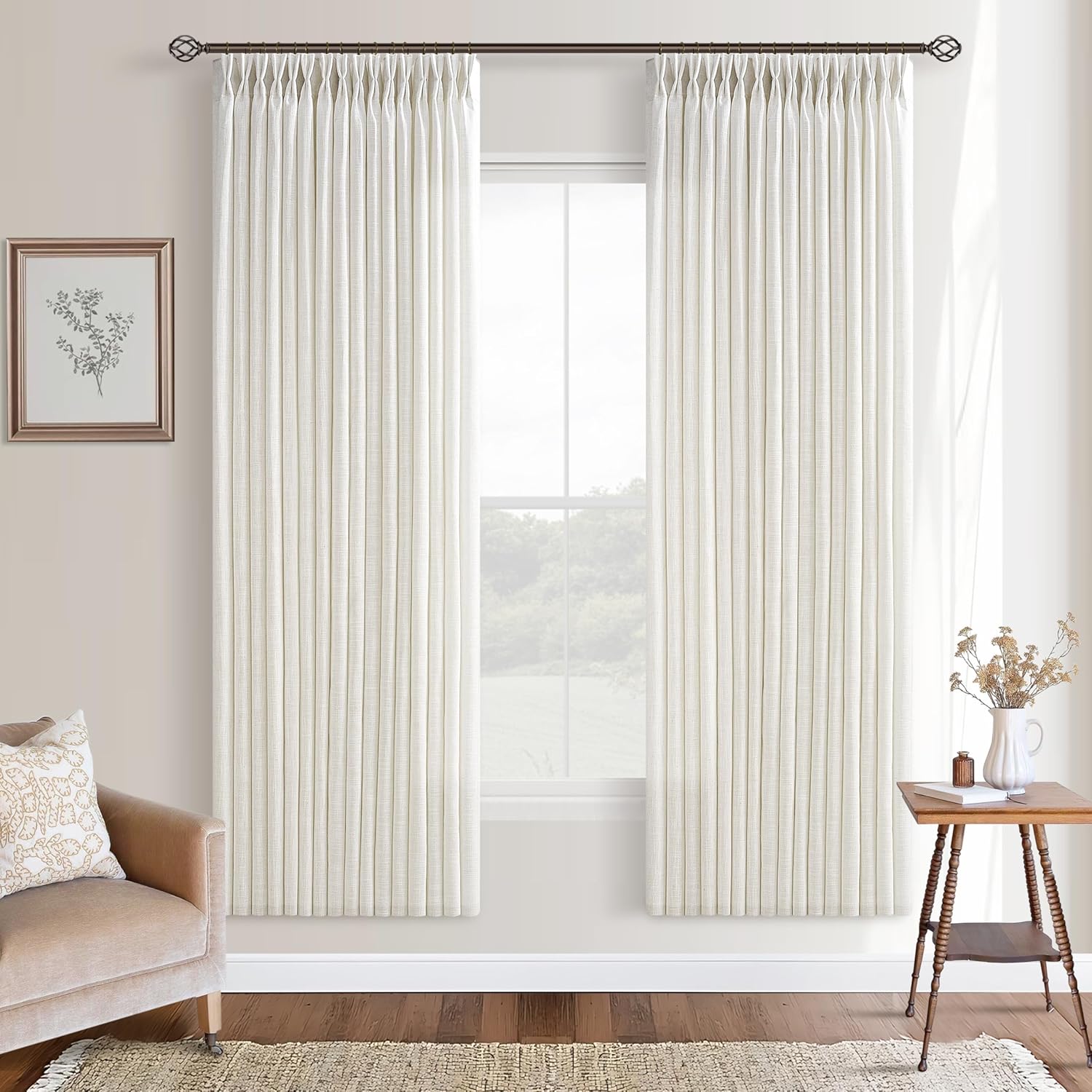 Elegant Cream Linen Curtains 78 Inches Long for Modern Homes