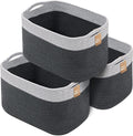 Cotton Rope Storage Baskets 3-Pack - Stylish Small Organizers