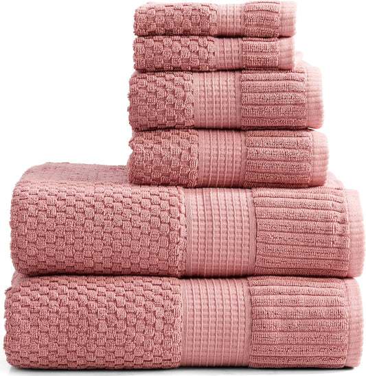 100% Cotton Towel Set 6 Piece - Super Soft & Absorbent Towels