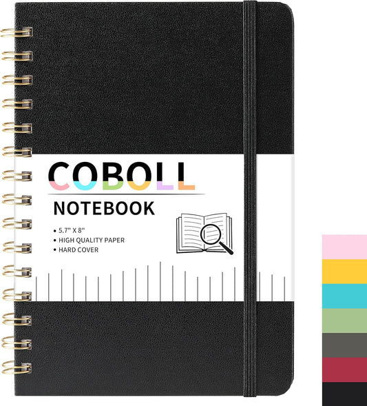 Coboll College Ruled Spiral Notebook - Premium Thick Paper, 8x5.7 Hardcover